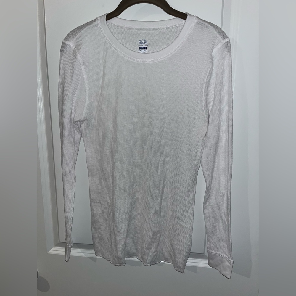 Fruit of the Loom NWT Layering Cozy Long-Sleeved Thermal Waffle Knit Shirt Sz S